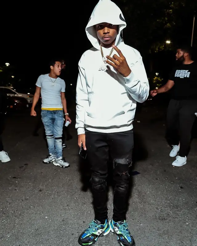 TJ Porter outfit in Nodisturbance, Amiri, and Balenciaga, 2021