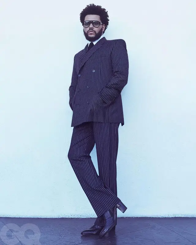 The Weeknd outfit in Louis Vuitton, Celine, and Jacques Marie Mage, 2021