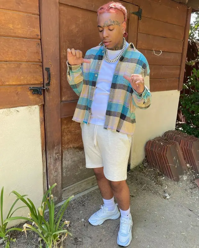 Lil Gotit outfit in John Elliott and Dior, 2021