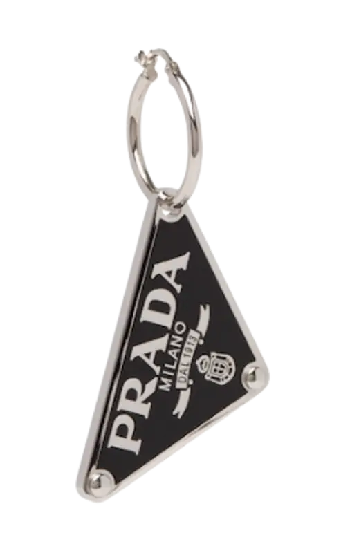 Prada Black Symbole Pendant Earring $595