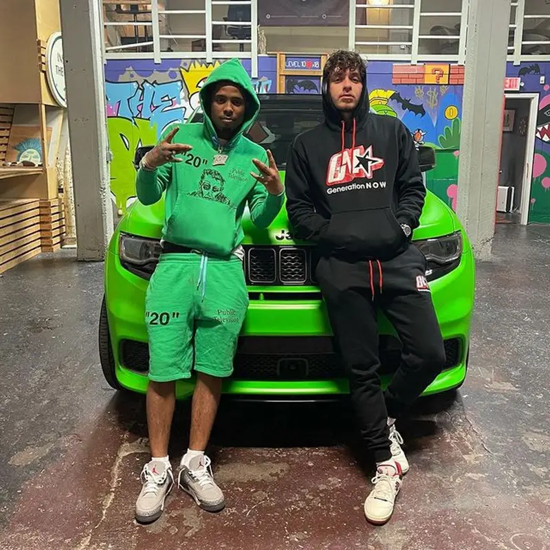 Jack Harlow outfit in Generation Now, New Balance, and Aime Leon Dore, 2021