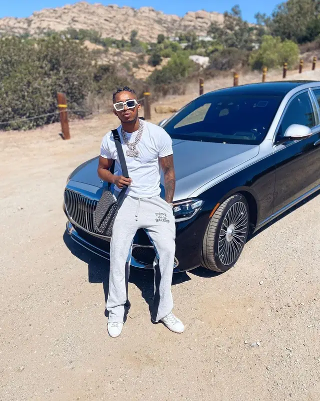 DDG outfit in Hanes, Goyard, and Louis Vuitton, 2021