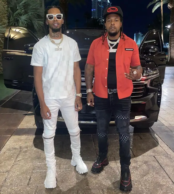 Rowdy Rebel outfit in Amiri, Goyard, and Rhude, 2021