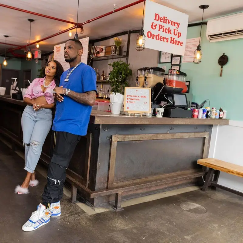 Fabolous outfit in Atelier New Regime, Rhude, and Adidas, 2021