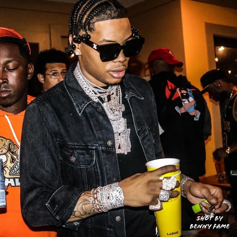 Lil Migo outfit in Supreme, Amiri, and Off-White, 2021