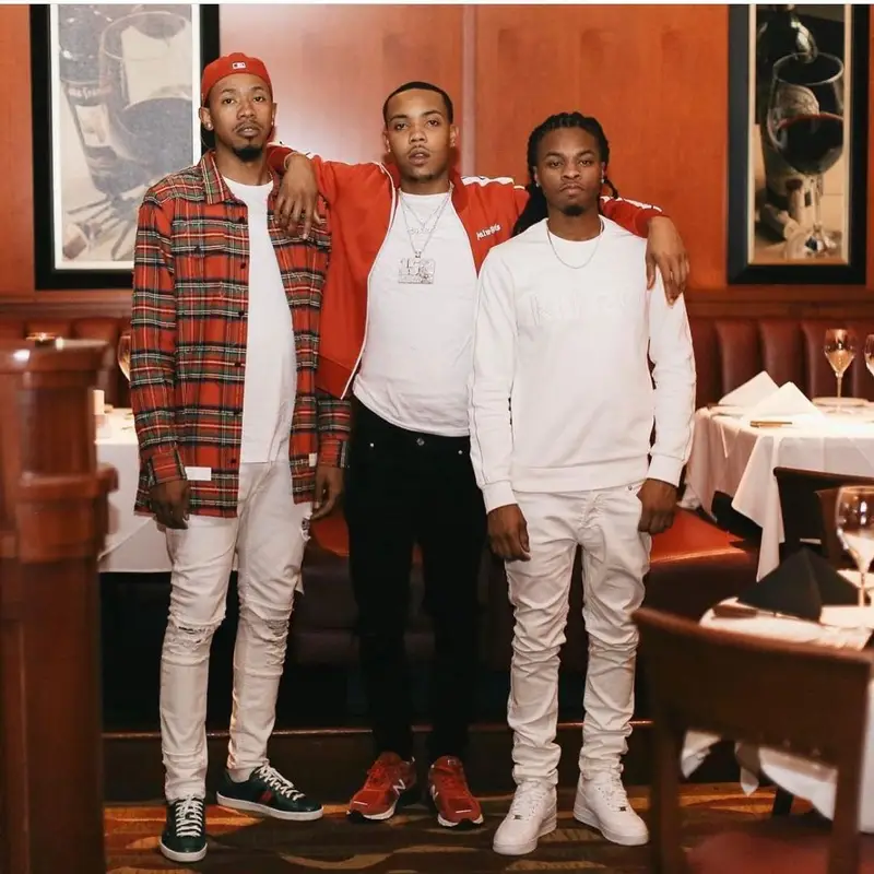 G Herbo outfit in Palm Angels, Amiri, and New Balance, 2021