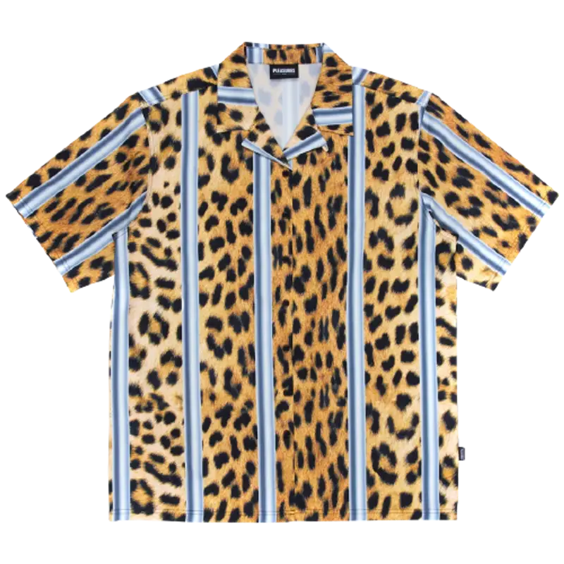 Pleasures Eddie Button Cheetah Shirt $84