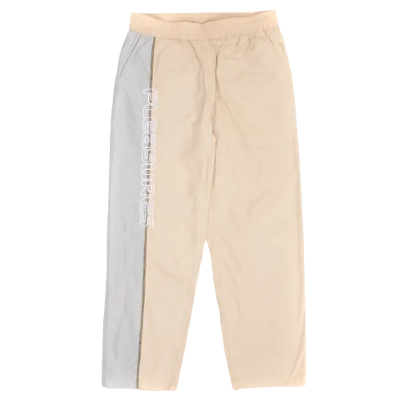 Pleasures Reality Tan Nylon Pants $90