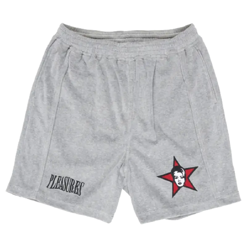 Pleasures Party Animal Grey Velour Shorts $72
