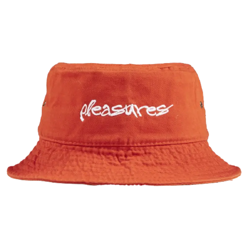 Pleasures Hyde Logo Orange Bucket Hat $42