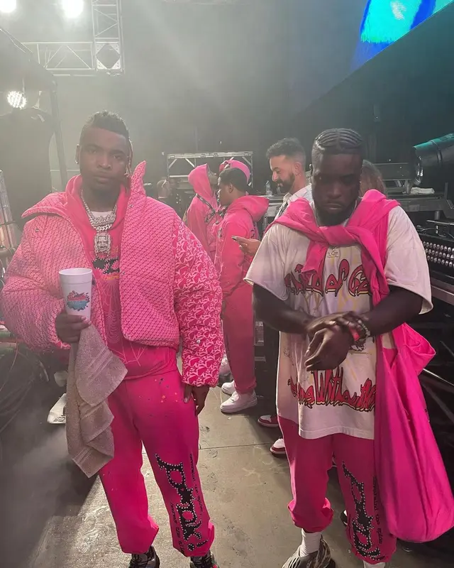 Lil Keed outfit in Young Thug Merch and Spider Worldwide, 2021