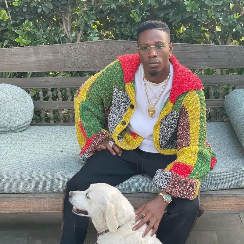 Joey Badass outfit in JW Anderson, Adidas, and Cartier, 2021
