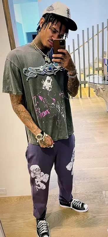Jordan Clarkson outfit in Cosey X Cosey and Kith, 2021