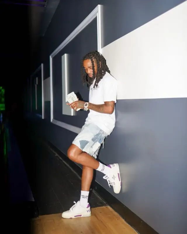 Quavo outfit in Gallery Dept. and Louis Vuitton, 2021