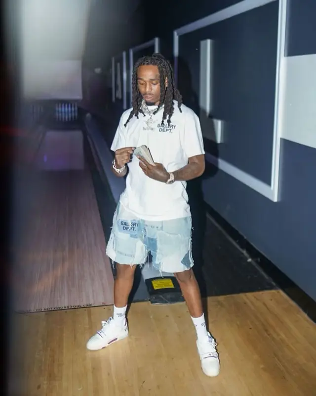 Quavo outfit in Gallery Dept. and Louis Vuitton, 2021