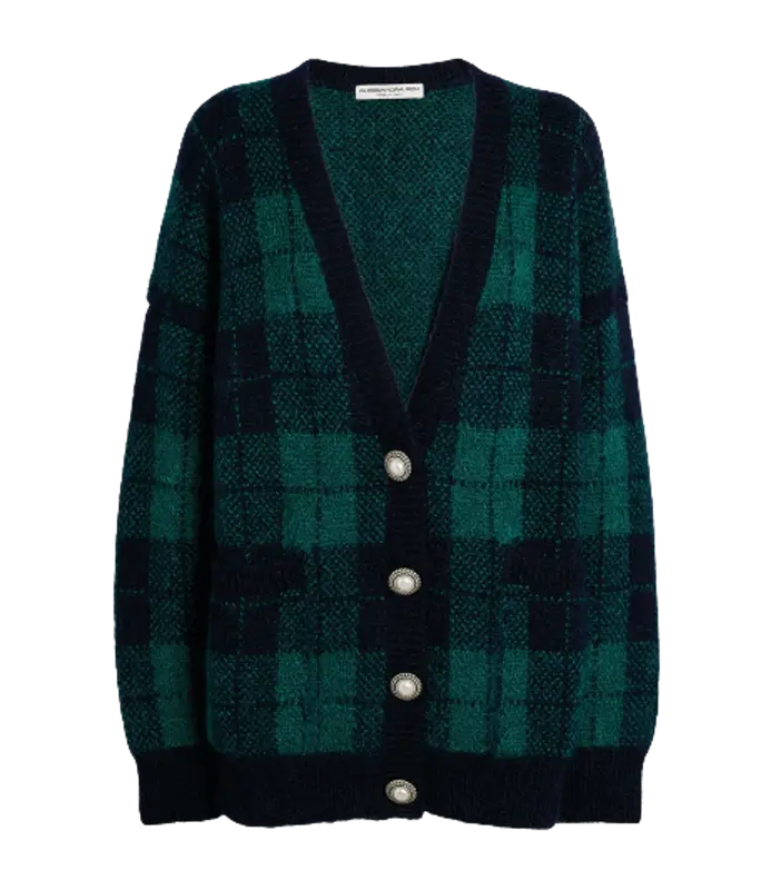 Alessandra Rich Tartan Brushed Knit 