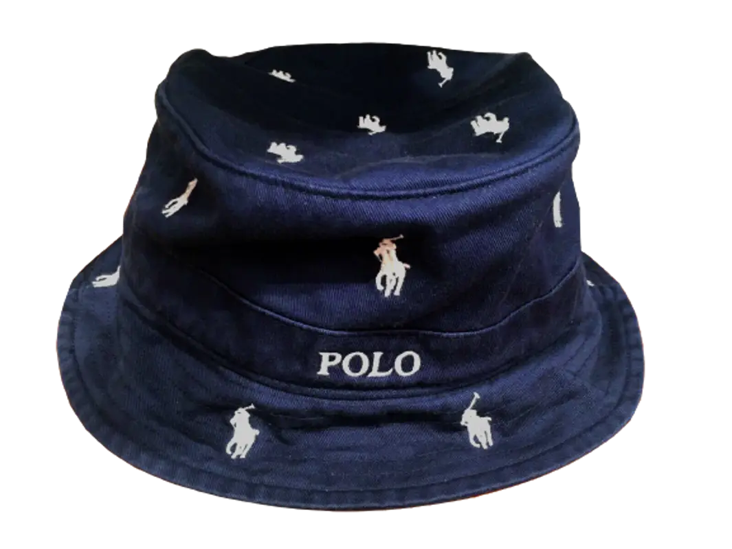 Ralph Lauren White Pony Allover Bucket Hat $90