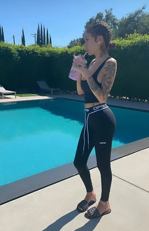Bhad Bhabie outfit in FashionNova, Off-White, and Dior, 2018