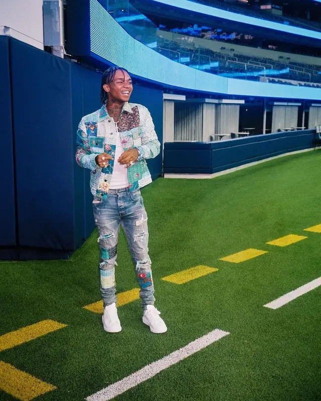 Swae Lee outfit in Amiri and Alexander McQueen, 2021