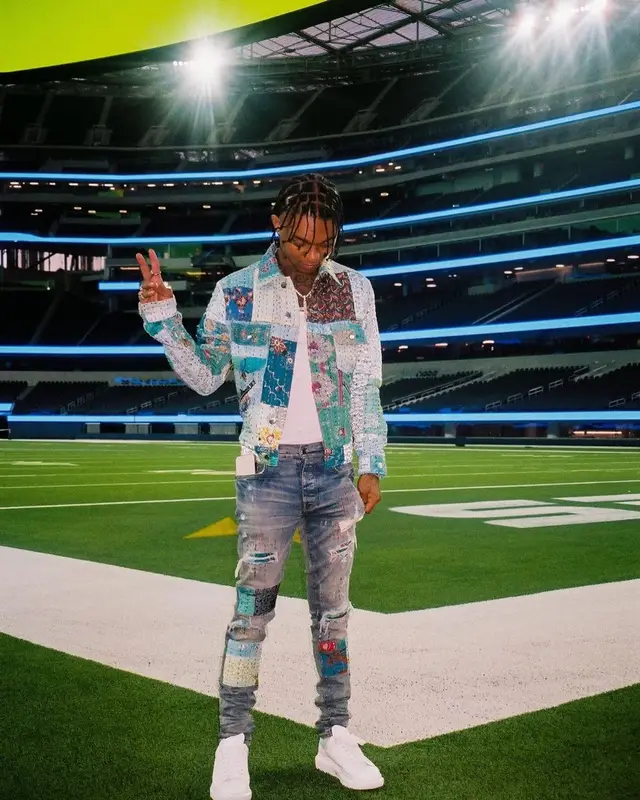 Swae Lee outfit in Amiri and Alexander McQueen, 2021