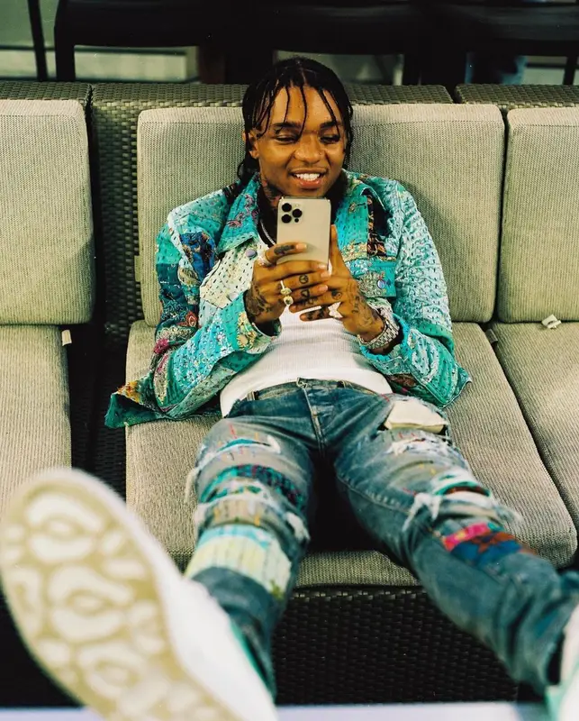 Swae Lee outfit in Amiri and Alexander McQueen, 2021