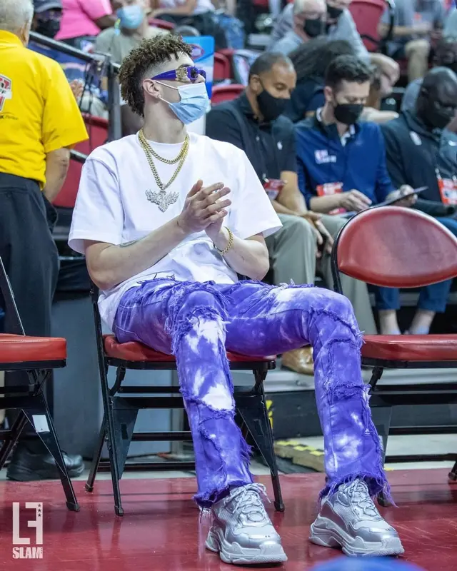 LaMelo Ball outfit in Valabasas and Balenciaga, 2021