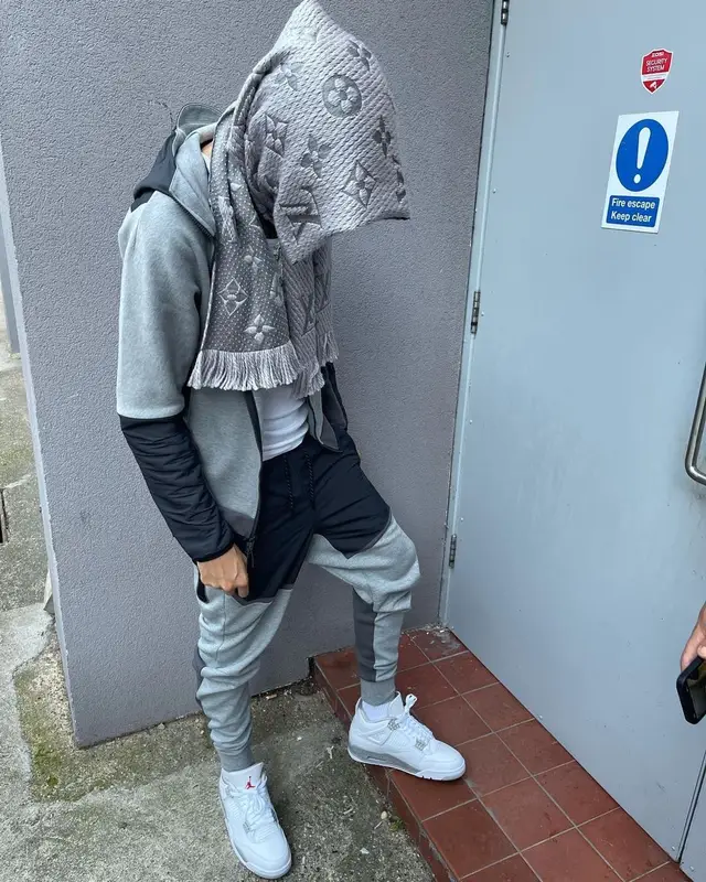 Central Cee outfit in Nike, Jordan, and Louis Vuitton, 2021