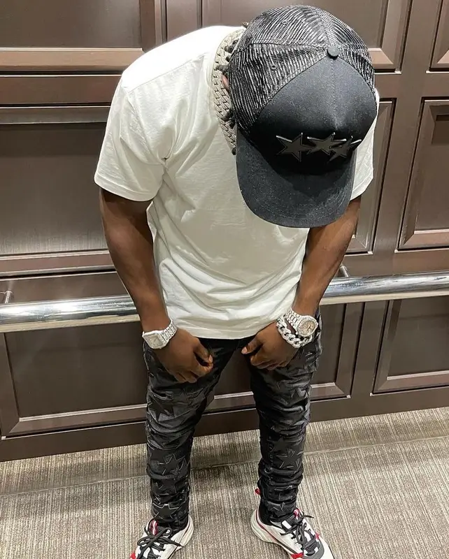 Jackboy outfit in Chemist, Dior, and Amiri, 2021