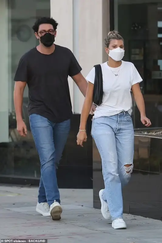Sofia Richie outfit in Alaïa, The Row, and Jacquie Aiche, 2021