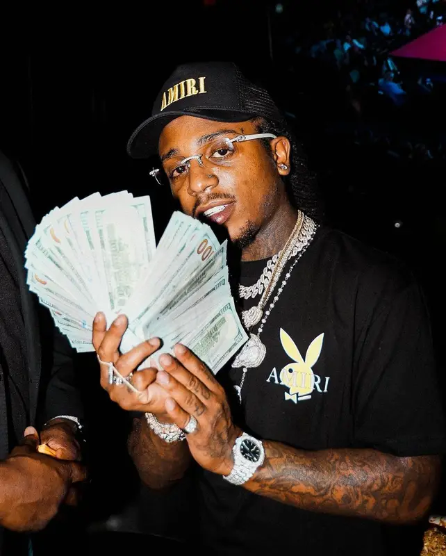 Jacquees outfit in Playboy, Cartier, and Amiri, 2021