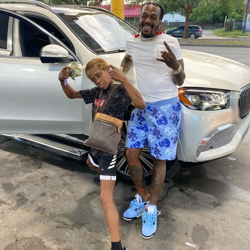 Sauce Walka outfit in Cactus Jack, Jordan, and Travis Scott Merch, 2021
