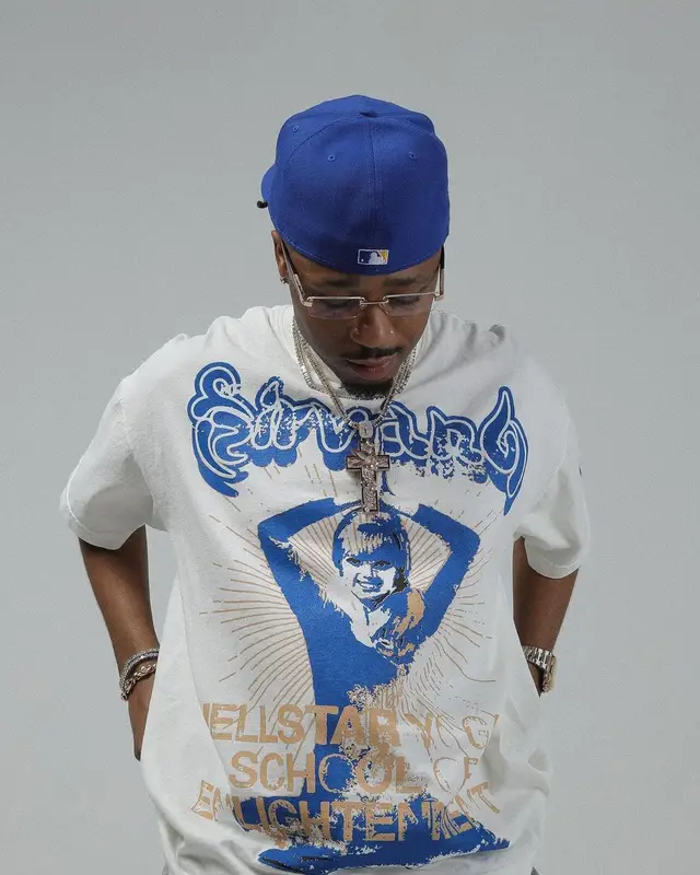 Metro Boomin outfit in Hellstar and Vans, 2021