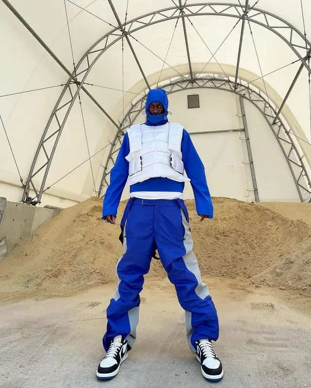 Bloody Osiris outfit in Prada, Linda Farrow, and Walter van Beirendonck, 2021