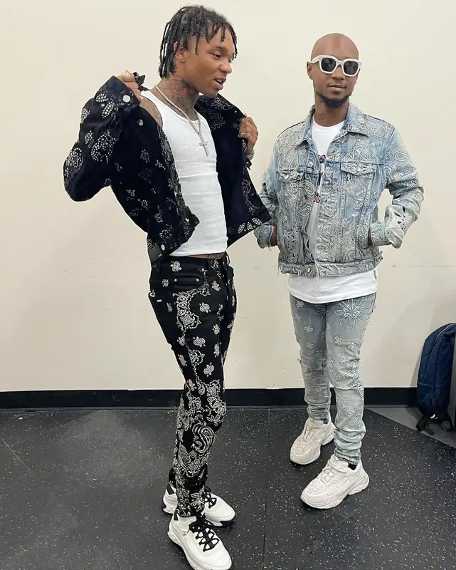 Swae Lee outfit in Amiri, Chanel, and Calvin Klein, 2021