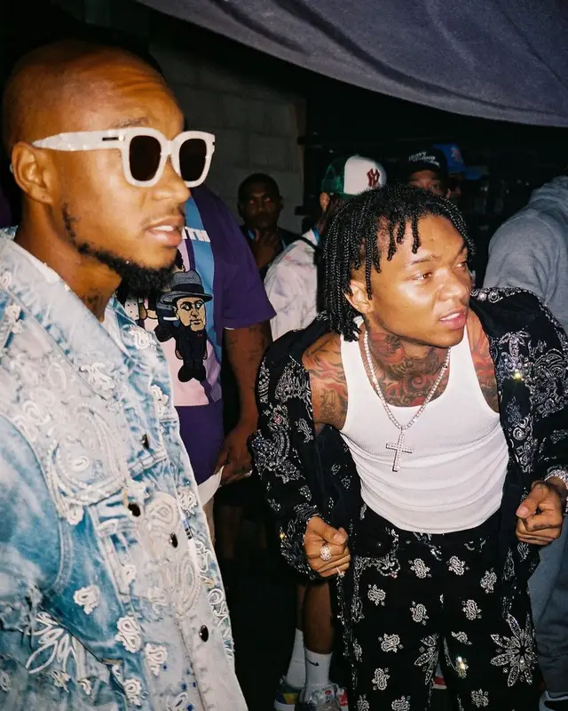 Swae Lee outfit in Amiri, Chanel, and Calvin Klein, 2021