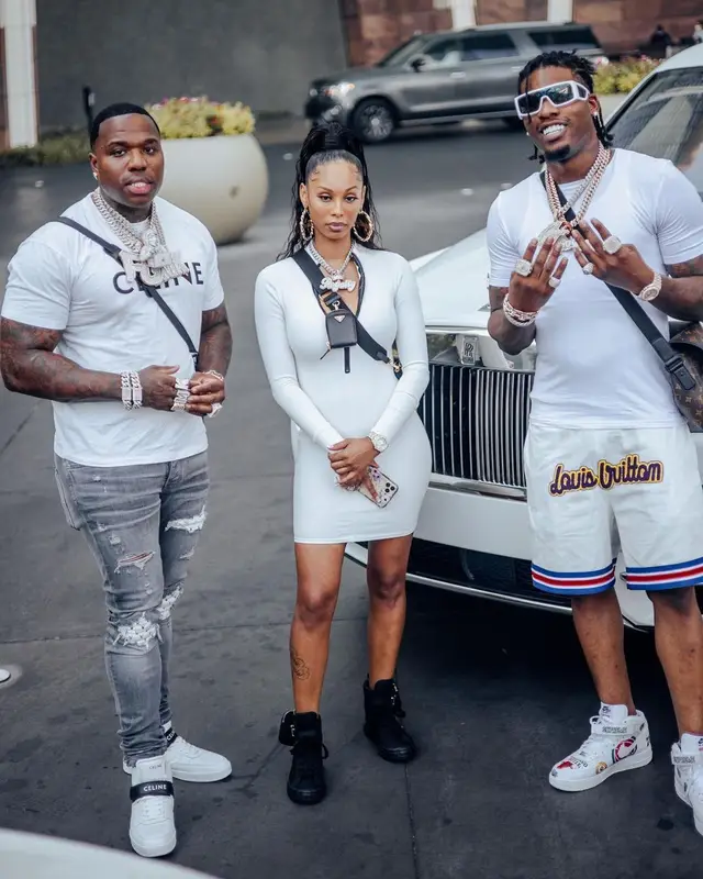 BandMan Kevo outfit in Celine, Amiri, and Louis Vuitton, 2021