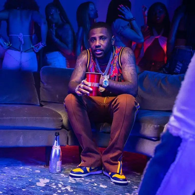Fabolous outfit in Bel-Air Athletics, Just Don, and Nike, 2021