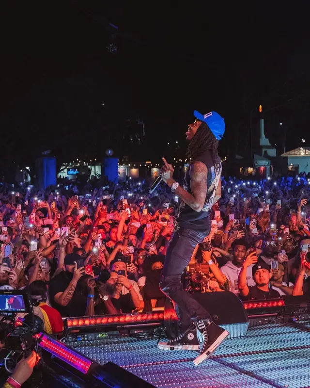 Wiz Khalifa outfit in Rick Owens and Converse, 2021