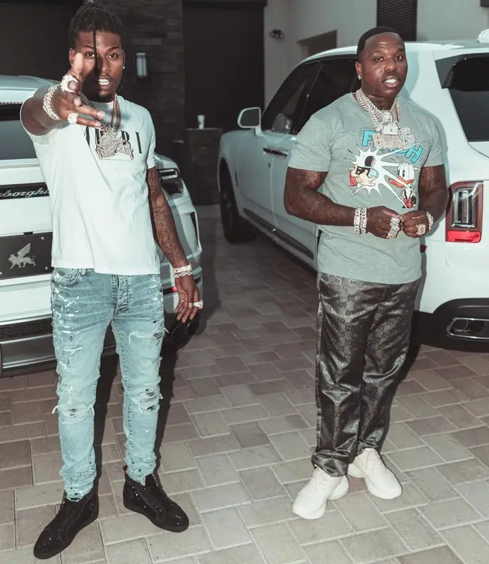 BandMan Kevo outfit in Gucci and Disney, 2021