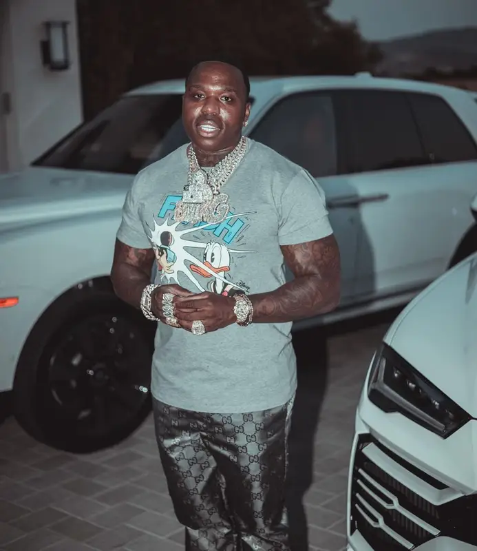 BandMan Kevo outfit in Gucci and Disney, 2021