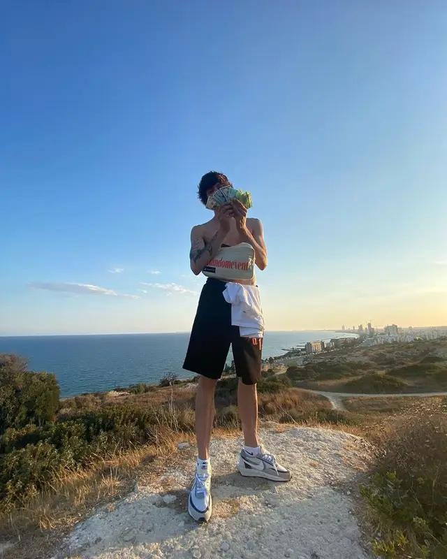 OG Buda outfit in Sacai, Puma, and Nike, 2021