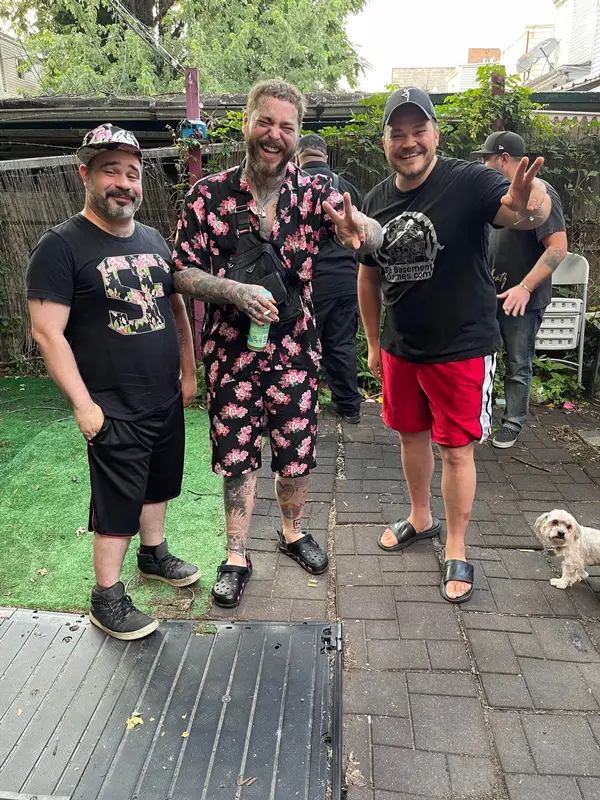 Post Malone outfit in Gucci, Prada, and Crocs, 2021