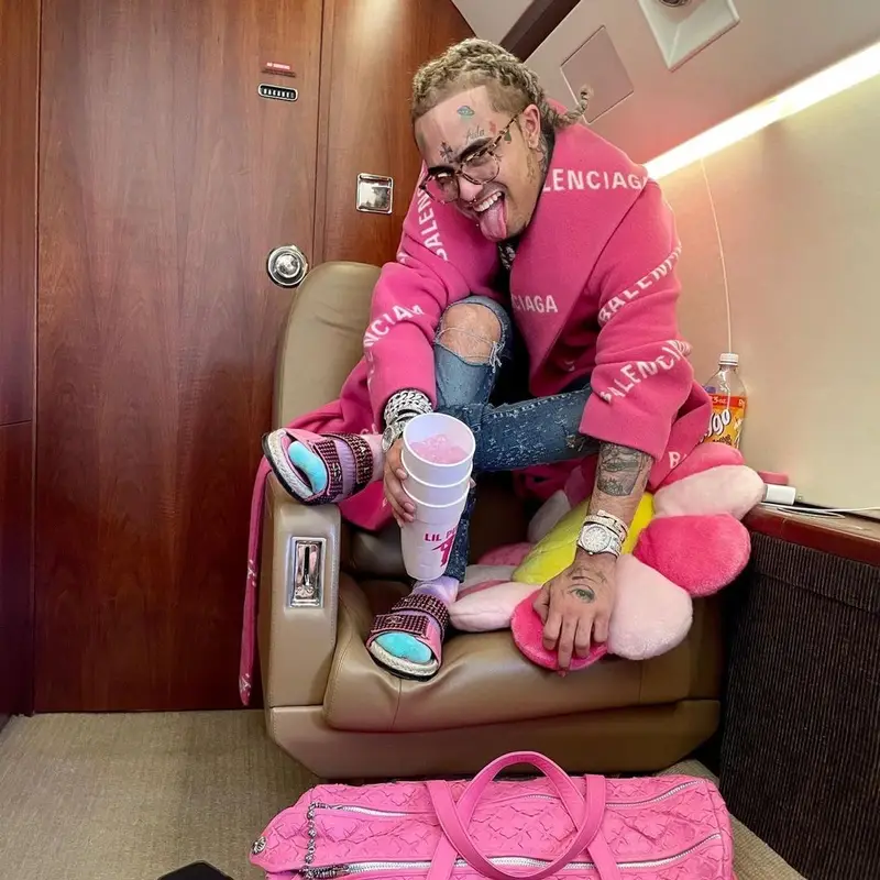 Lil Pump outfit in Balenciaga, Amiri, and Hermes, 2021