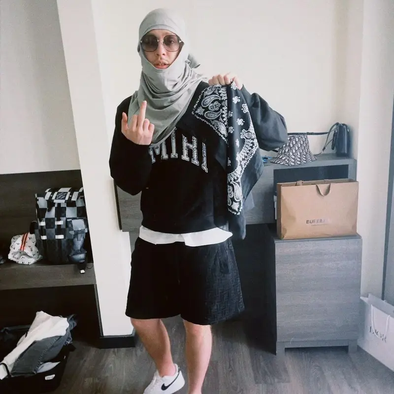 Big Baby Tape outfit in Amiri, Fendi, and Prada, 2021