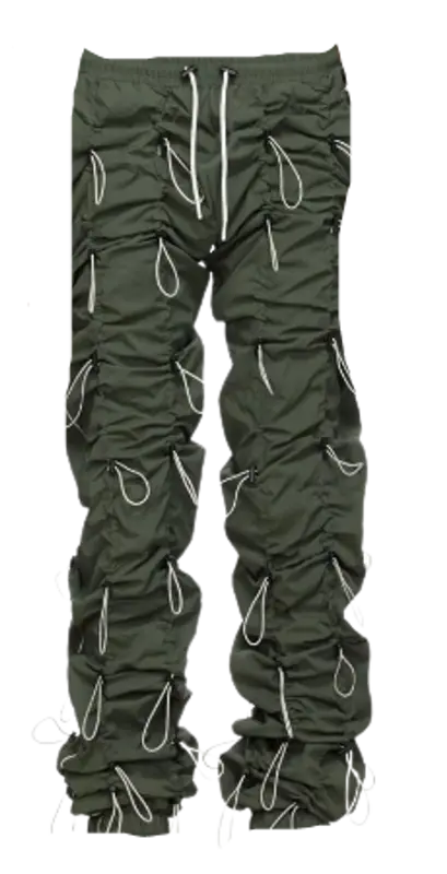 99%IS Green Khaki White Gobchang Lounge Pants $1016