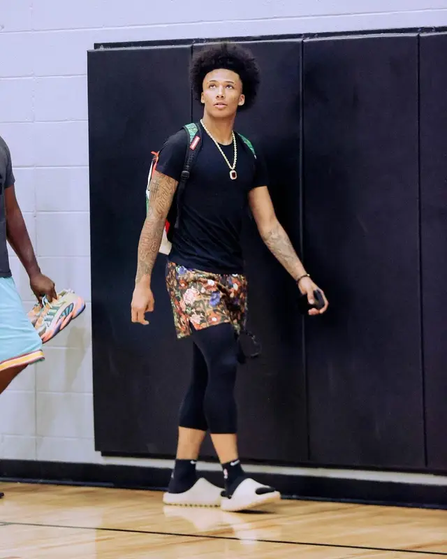 Mikey outfit in Ralph Lauren, Nike, and Sprayground, 2021