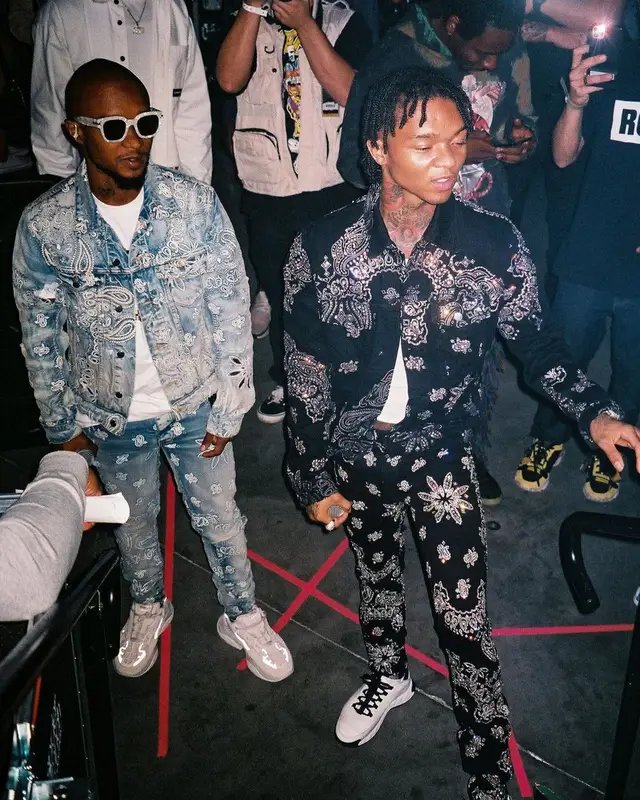 Slim Jxmmi outfit in IceCream and Amiri, 2021