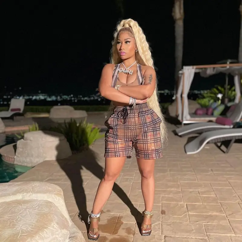 Nicki Minaj outfit in Burberry, 2021