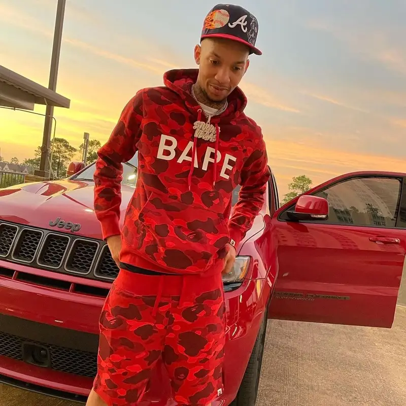 Stunna 4 Vegas outfit in Bape, Chrome Hearts, and Matty Boy, 2021