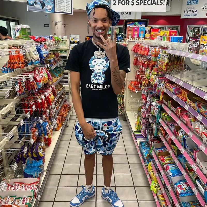 Stunna 4 Vegas outfit in Bape and Nike, 2021